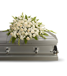Silken Serenity Half Couch Casket Spray Silken Serenity Half Couch Casket Spray